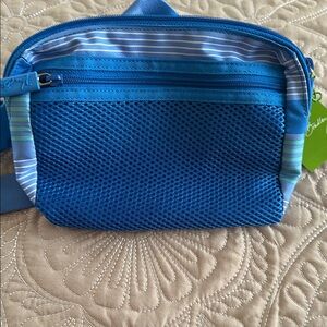 Vera Bradley Blue Tonal Stripe Mini Bag
